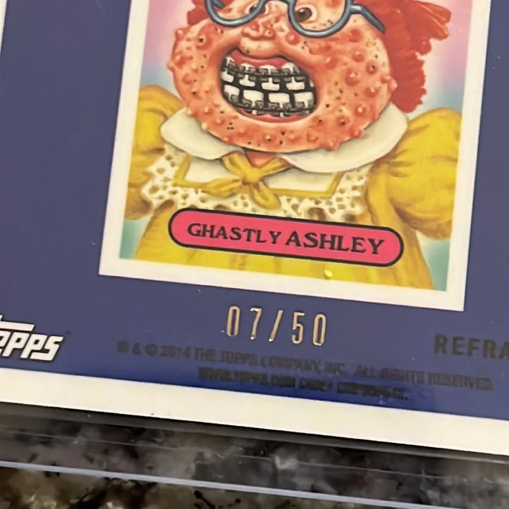 Topps Garage Pail Kids Chrome series 1 2013 gold refractor Ghastly Ashley R3A